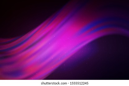 Dark Pink vector background with galaxy stars. Space stars on blurred abstract background with gradient. Pattern for futuristic ad, booklets.
