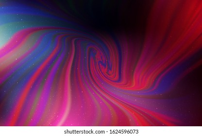 Dark Pink vector background with galaxy stars. Space stars on blurred abstract background with gradient. Template for cosmic backgrounds.
