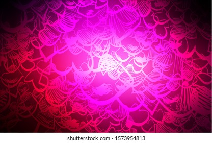 Dark Pink vector background with hearts. Illustration with hearts in love concept for valentine's day. Beautiful design for your business advert of anniversary.