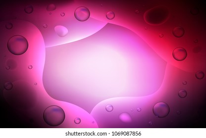 Dark Pink vector background with lamp shapes. Geometric illustration in memphis style with gradient.  Memphis design for your web site.