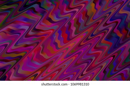 Dark Pink vector background with lamp shapes. Modern gradient abstract illustration with bandy lines. The best blurred design for your business.