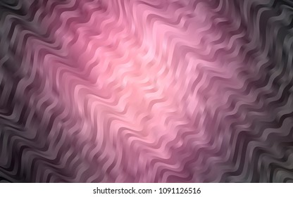 Dark Pink vector background with lava shapes. Modern gradient abstract illustration with bandy lines. New composition for your brand book.