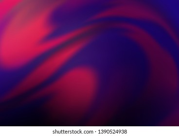 Dark Pink vector background with lava shapes. Shining illustration, which consist of blurred lines, circles. The best blurred design for your business.