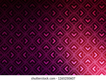 Dark Pink vector background with lines, rhombuses. Shining colorful illustration with lines, rectangles. Pattern for websites, landing pages.