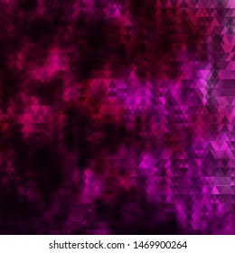 Dark Pink vector background with lines, triangles. Abstract gradient design with colorful triangles. Pattern for booklets, leaflets