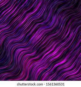 Dark Pink vector background with lines. Illustration in abstract style with gradient curved.  Smart design for your promotions.