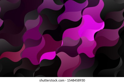 Dark Pink vector background with liquid shapes. Blurred geometric sample with gradient bubbles.  Brand new design for your ads, poster, banner.