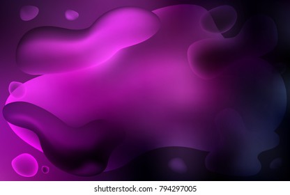Dark Pink vector background with liquid shapes. Shining crooked illustration in memphis style. Pattern for your business design.