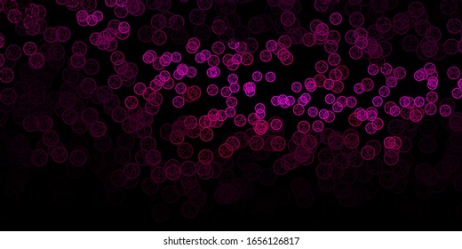 Dark Pink vector background with occult symbols. Illustration with magical signs of spiritual power. Simple base for your occult design.
