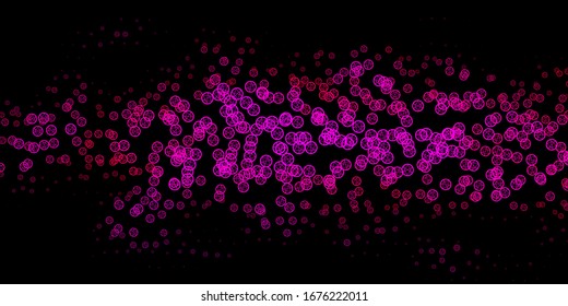 Dark Pink vector background with occult symbols. Retro design in abstract style with witchcraft forms. Background for esoteric, mystic designs.