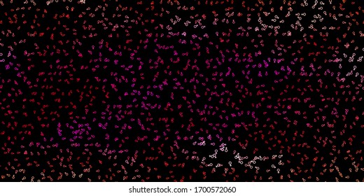 Dark Pink vector background with occult symbols. Retro design in abstract style with witchcraft forms. Design for magic, spiritual events.