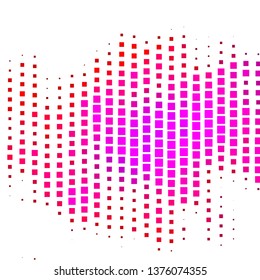 Dark Pink vector background in polygonal style. Abstract gradient illustration with rectangles. Template for cellphones.