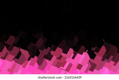 Dark Pink vector background in polygonal style. Abstract gradient illustration with rectangles. Best design for your ad, poster, banner.