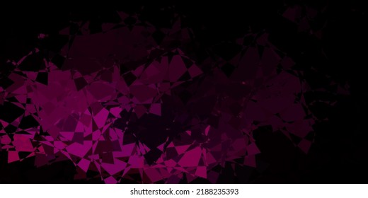 Fondo vector rosa oscuro con formas poligonales. Ilustración abstracta sobresaliente con una gama de triángulos coloridos. Una adición fácil a sus comerciales.