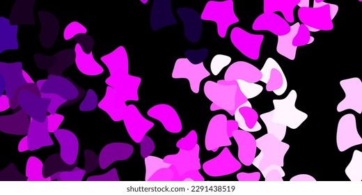 Dark pink vector background with random forms. Colorful illustration with simple gradient shapes. Modern design for your ads.