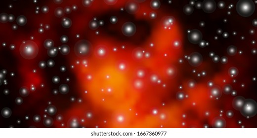 Dark Pink vector background with small and big stars. Colorful illustration with abstract gradient stars. Theme for cell phones.