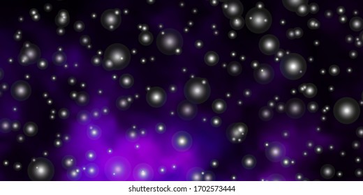 Dark Pink vector background with small and big stars. Colorful illustration in abstract style with gradient stars. Pattern for new year ad, booklets.