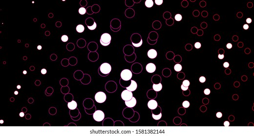 Dark Pink vector background with spots. Glitter abstract illustration with colorful drops. Pattern for websites.