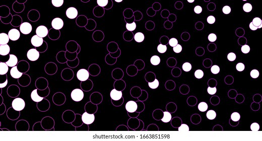 Dark Pink vector background with spots. Colorful illustration with gradient dots in nature style. Pattern for business ads.