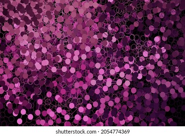 Dark Pink vector background with spots. Beautiful colored illustration with blurred circles in nature style. Design for your business advert.