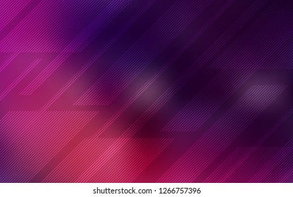Dark Pink vector background with straight lines. Shining colored illustration with sharp stripes. Smart design for your business advert.