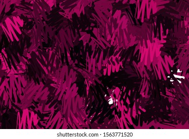 Dark Pink vector background with stright stripes. Glitter abstract illustration with colorful sticks. Pattern for ads, posters, banners.