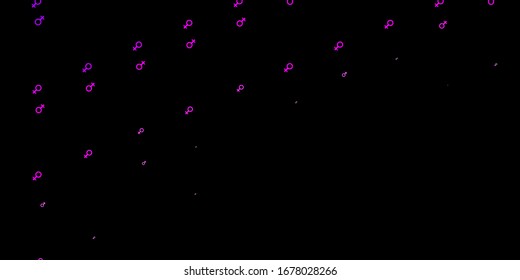 Dark Pink vector background with woman symbols. Simple design in abstract style with women’s rights activism. Best design to show the power of women.