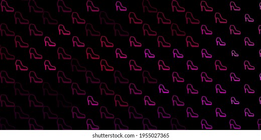 Dark pink vector background with woman symbols. Colorful illustration with gradient feminism shapes. Design for International Women’s Day.