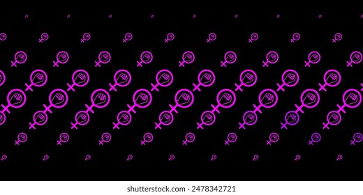 Dark Pink vector background with woman symbols. Simple design in abstract style with women’s rights activism. Simple design for your web site.