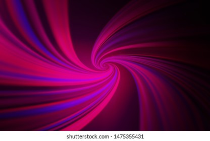 Dark Pink vector background with wry lines. Colorful abstract illustration with gradient lines. Template for cell phone screens.