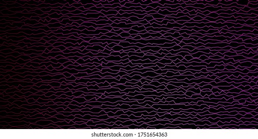 Dark Pink vector background with wry lines. Abstract gradient illustration with wry lines. Best design for your ad, poster, banner.