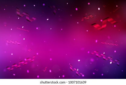 Dark Pink vector background with xmas confetti. Blurred decorative design in anniversary style with confetti. The template can be used as a background for postcards.