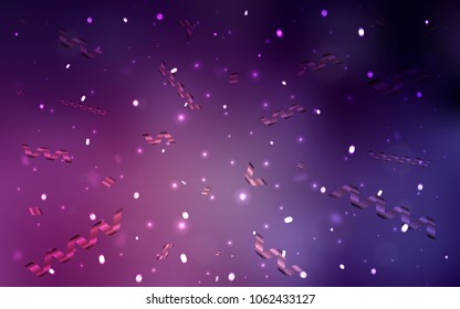 Dark Pink vector background with xmas confetti. Blurred decorative design in anniversary style with confetti. The template can be used as a background for postcards.