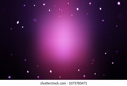 Dark Pink vector background with xmas snowflakes. Modern geometrical abstract illustration with crystals of ice. The pattern can be used for new year ad, booklets.