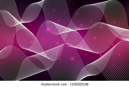 Dark Pink vector background with xmas confetti. Confetti on blurred abstract background with colorful gradient. The pattern can be used for carnival, festival leaflets.