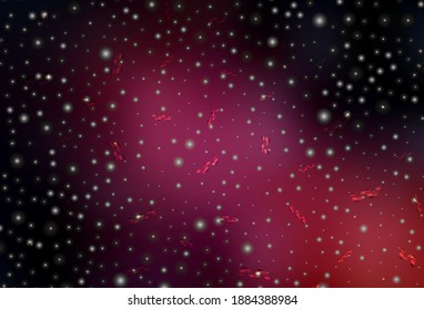 Fondo vector rosa oscuro en estilo navideño. Ilustración abstracta de gradiente con coloridas cosas navideñas. Mejor diseño para un afiche de la universidad, pancarta.