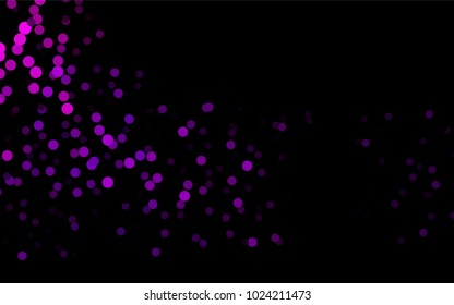 Dark Pink vector banner with circles, spheres. Abstract spots. Background of Art bubbles in halftone style with colored gradient.