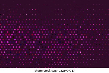 Dark Pink vector banner with circles, spheres. Abstract spots. Background of Art bubbles in halftone style with colored gradient.