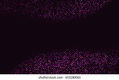 Dark Pink vector banner with circles, spheres. Abstract spots. Background of Art bubbles in halftone style with colored gradient.