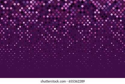 Dark Pink vector banner with circles, spheres. Abstract spots. Background of Art bubbles in halftone style with colored gradient.