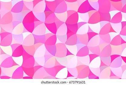 Dark Pink vector banner with circles, spheres. Abstract spots. Background of Art bubbles in halftone style with colored gradient.