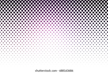Dark Pink vector banner with circles, spheres. Abstract spots. Background of Art bubbles in halftone style with colored gradient.