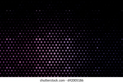 Dark Pink vector banner with circles, spheres. Abstract spots. Background of Art bubbles in halftone style with colored gradient.