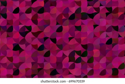 Dark Pink vector banner with circles, spheres. Abstract spots. Background of Art bubbles in halftone style with colored gradient.