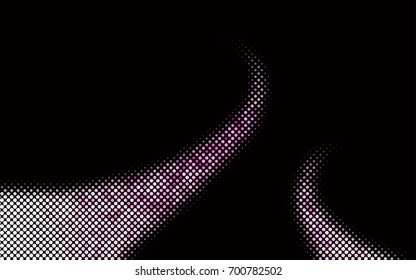 Dark Pink vector banner with circles, spheres. Abstract spots. Background of Art bubbles in halftone style with colored gradient.