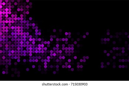 Dark Pink vector banner with circles, spheres. Abstract spots. Background of Art bubbles in halftone style with colored gradient.