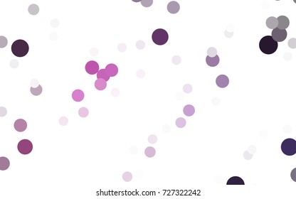 Dark Pink vector banner with circles, spheres. Abstract spots. Background of Art bubbles in halftone style with colored gradient.
