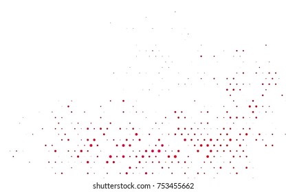 Dark Pink vector banner with circles, spheres. Abstract spots. Background of Art bubbles in halftone style with colored gradient.