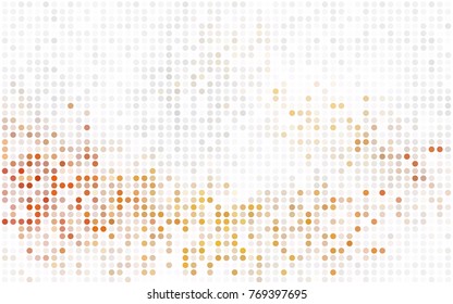 Dark Pink vector banner with circles, spheres. Abstract spots. Background of Art bubbles in halftone style with colored gradient.