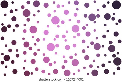 Dark Pink vector banner set of circles, spheres. Donuts Background. Creative Design Templates. Technology halftone illustration.